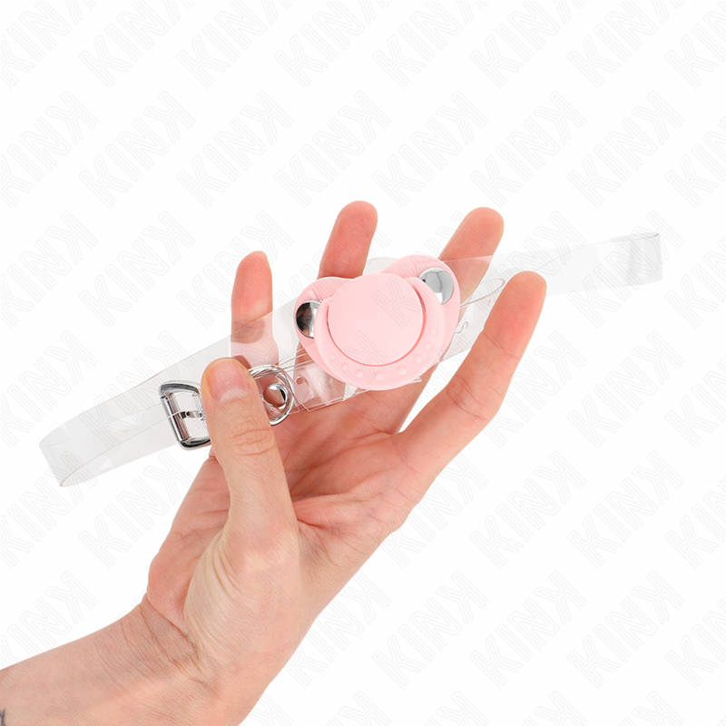 KINK - BAVAGLIO A FORMA DI CIUCCIO ROSA 5.5 x 4 CM REGOLABILE 43-60 CM – Mascelle – foto 3