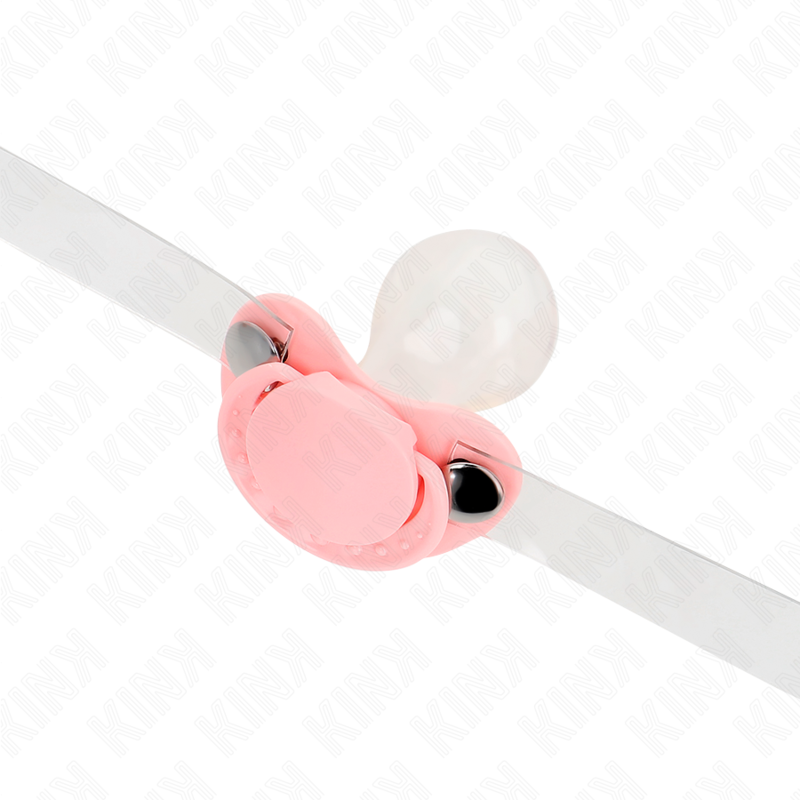 KINK - BAVAGLIO A FORMA DI CIUCCIO ROSA 5.5 x 4 CM REGOLABILE 43-60 CM – Mascelle – foto 4