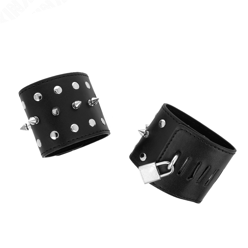 KINK - RESISTENZA DA POLSO PUNK CON PUNTE 25 X 6 CM – Sistemare le manette – foto 3
