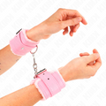 KINK - RESISTENZA DA POLSO IMBOTTITA IN PELLICCIA ROSA CON CINTURA ROSA REGOLABILE 17-29 CM X 6 CM – Sistemare le manette