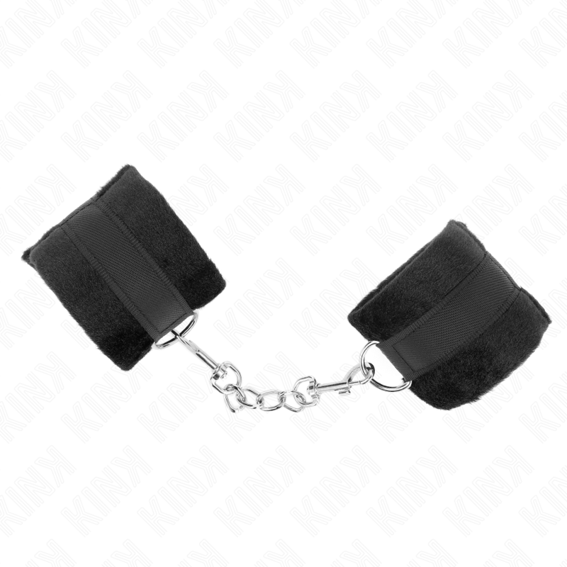 KINK - POLSINI IN PELLICCIA PER PRINCIPIANTI NERI 30 X 7 CM – Sistemare le manette – foto 3