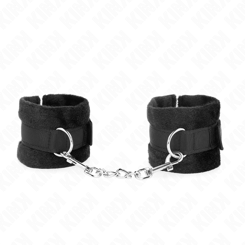 KINK - POLSINI IN PELLICCIA PER PRINCIPIANTI NERI 30 X 7 CM – Sistemare le manette – foto 2