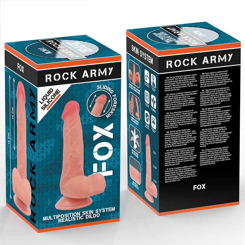 ROCKARMY - SILICONE LIQUIDO VOLPE 19 CM -O- 3,2 CM – Peni realistici – foto 8