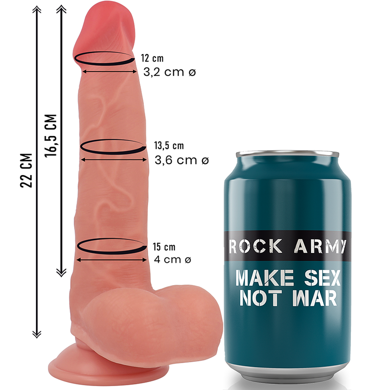 ROCKARMY - SILICONE LIQUIDO RANGER 22 CM -O- 3.6 CM – Peni realistici