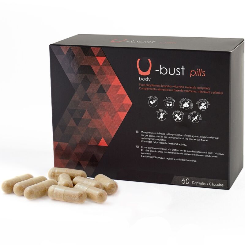 500 COSMETICS - U-BUST CAPSULE PER L'INGROSSAMENTO DEL SENO - 60 CAPSULE – Pillole per le donne