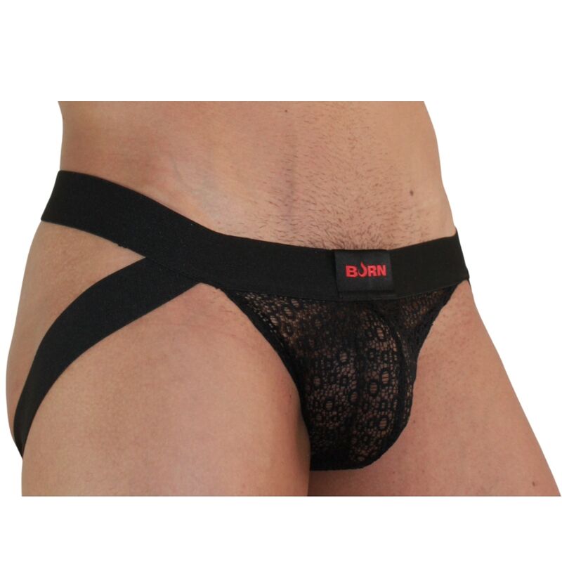 BURN - 005 JOCK LINGERIE NERO S – Sospensori