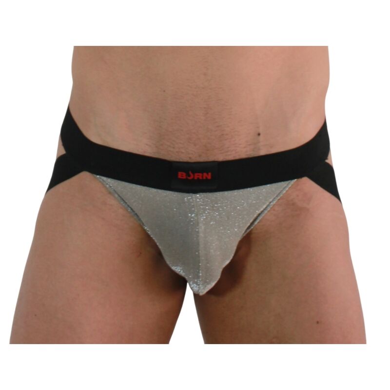 BURN - 001 JOCK BEIGE LUCIDO / NERO M – Sospensori – foto 2