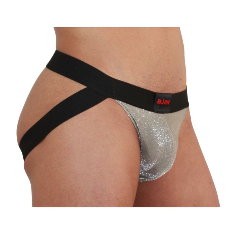 BURN - 001 JOCK BEIGE LUCIDO / NERO M – Sospensori