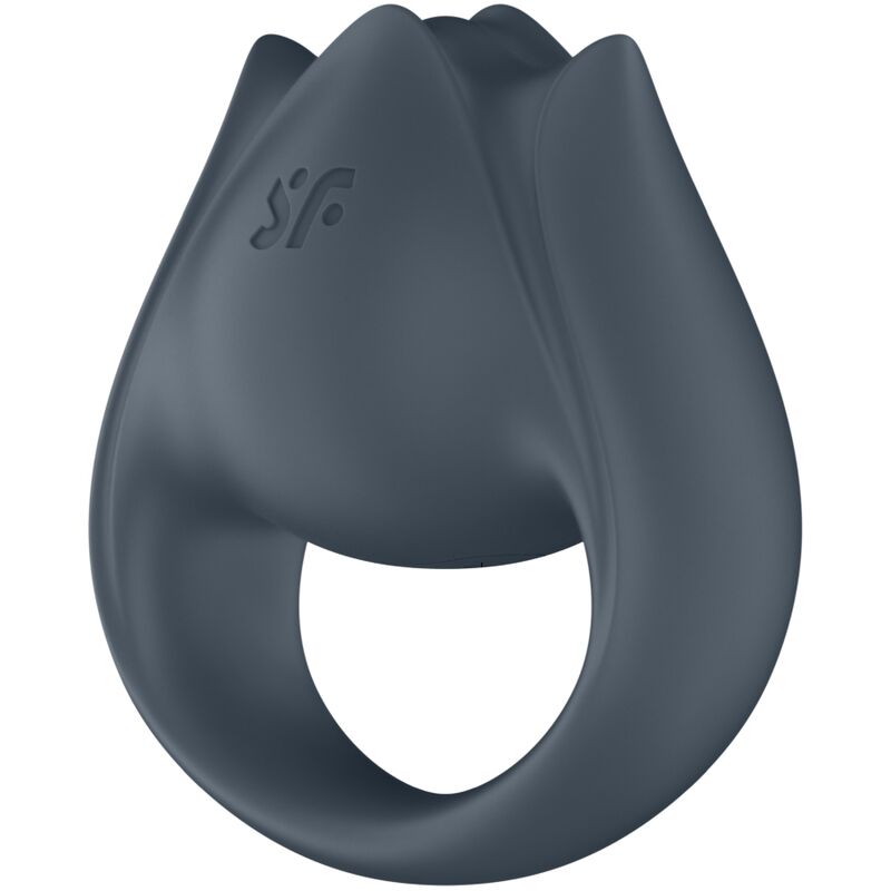 SATISFYER - PERFECT PAIR 2 MULTIVIBRATORE 2 IN 1 ANELLO PER PENE E STIMOLATORE PER DITA GRIGIO – Per il clitoride – foto 6