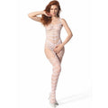 PASSION - BS 102 BODYSTOCKING BIANCO TAGLIA UNICA – Bodystocking