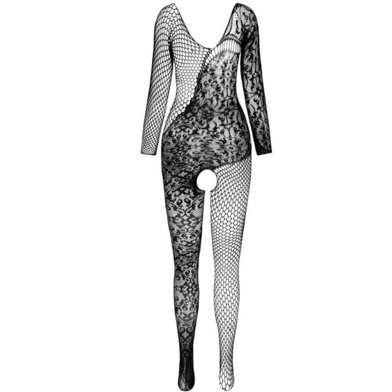 PASSION - BS 107 BODYSTOCKING NERO TAGLIA UNICA – Bodystocking – foto 3