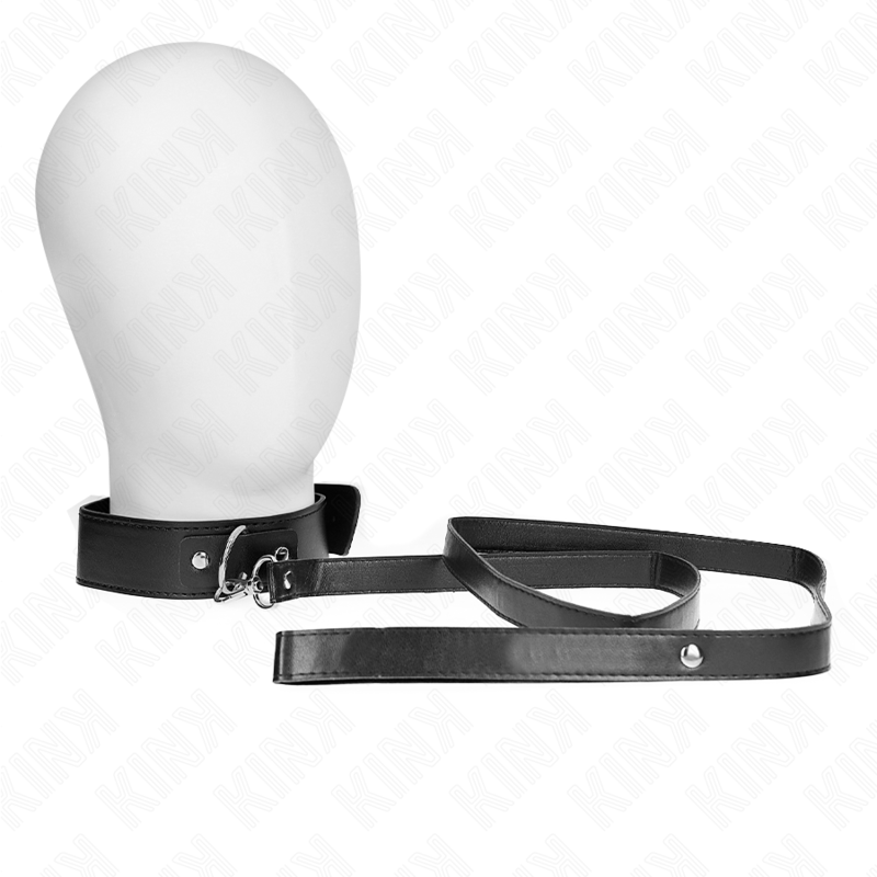 KINK - COLLANA CON CINTURA 116 CM NERO CINTURINO REGOLABILE 32-50 CM X 8 CM – Collane
