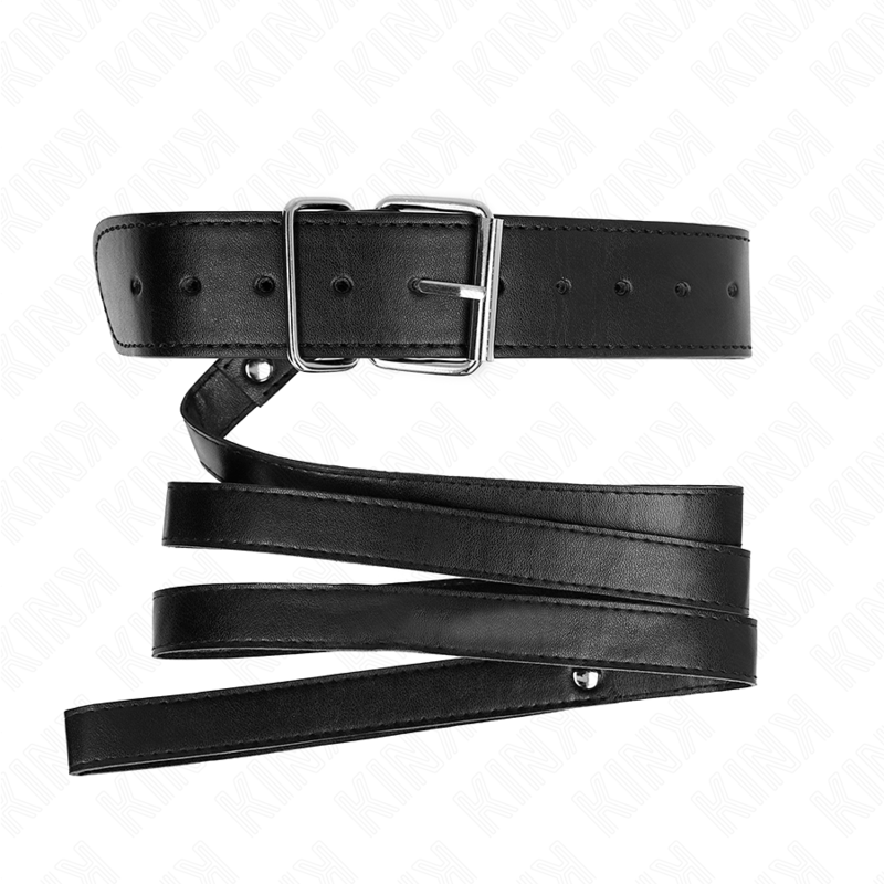KINK - COLLANA CON CINTURA 116 CM NERO CINTURINO REGOLABILE 32-50 CM X 8 CM – Collane – foto 2