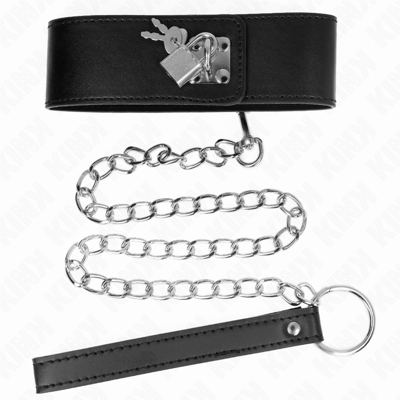 KINK - COLLANA CON CINTURA 65 CM CON CINTURINO LARGO NERO REGOLABILE 33,5-41 CM X 5 CM – Collane – foto 4