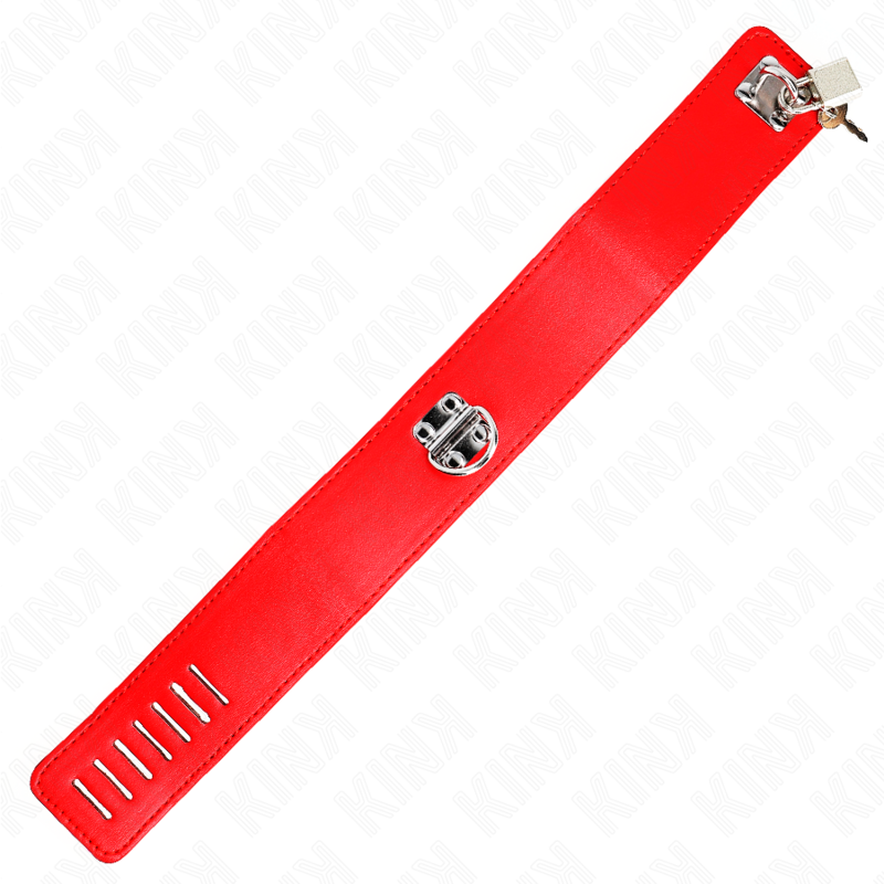 KINK - COLLANA CON CINTURA 65 CM CON LARGO CINTURINO ROSSO REGOLABILE 33,5-41 CM X 5 CM – Collane – foto 6