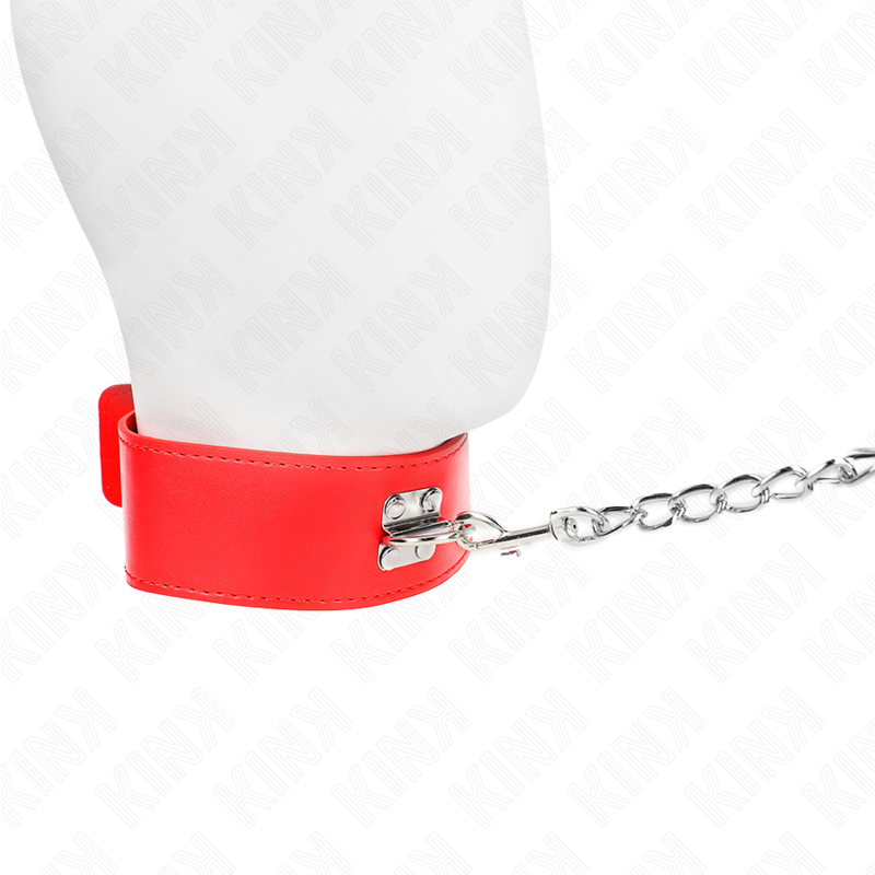 KINK - COLLANA CON CINTURA 65 CM CON LARGO CINTURINO ROSSO REGOLABILE 33,5-41 CM X 5 CM – Collane – foto 5