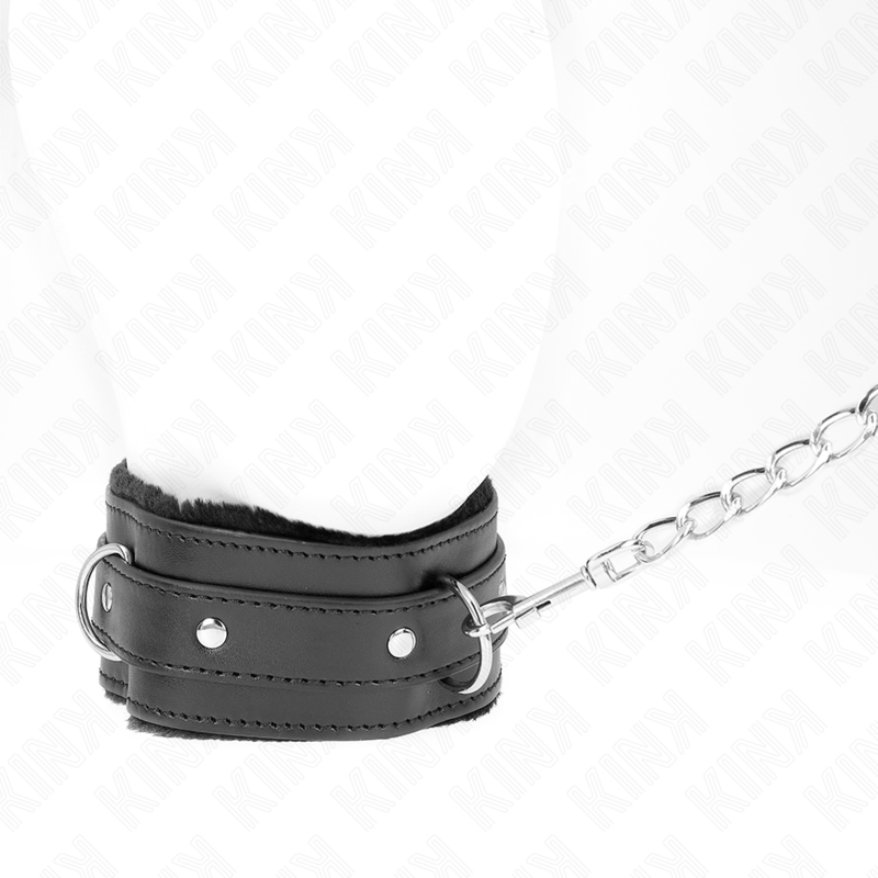 KINK - COLLARE CON GUINZAGLIO 65 CM CON RESTRIZIONI NERO 36-42 CM X 5,5 CM – Collane – foto 2