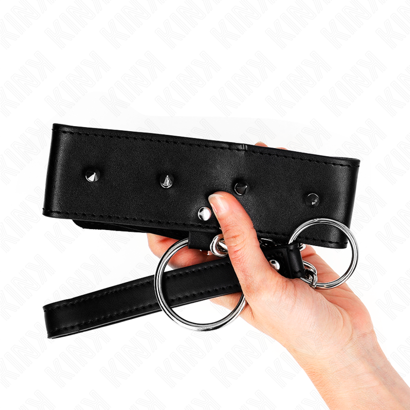 KINK - COLLANA 65 CM CON GUINZAGLIO CON BORCHIE ARGENTO MODELLO 2 REGOLABILE 36-43 CM X 5 CM – Collane – foto 5