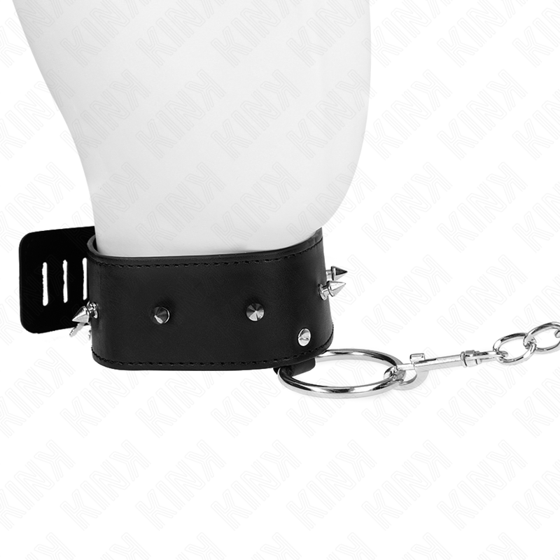KINK - COLLANA 65 CM CON GUINZAGLIO CON BORCHIE ARGENTO MODELLO 2 REGOLABILE 36-43 CM X 5 CM – Collane – foto 3