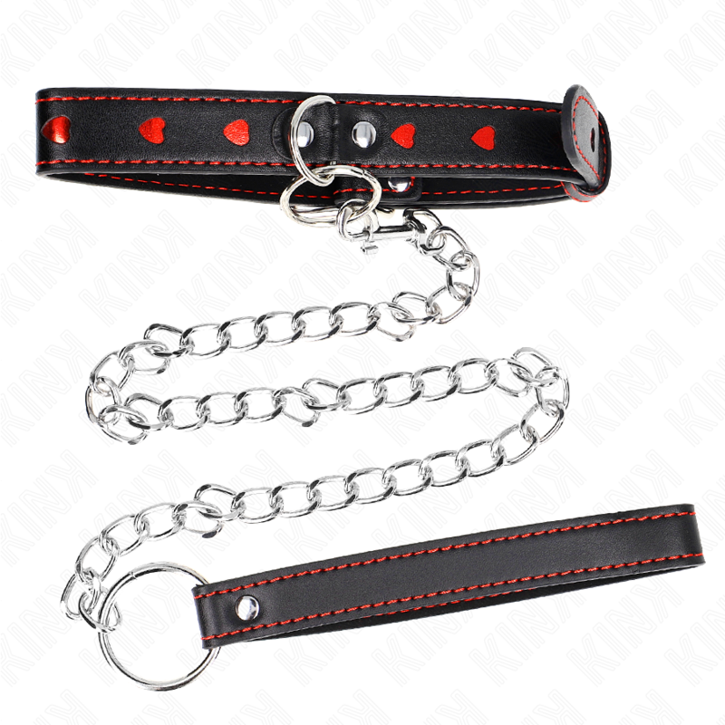 KINK - COLLANA CON CINTURINO 65 CM DETTAGLI CUORE 52,5 X 2,5 CM – Collane – foto 4