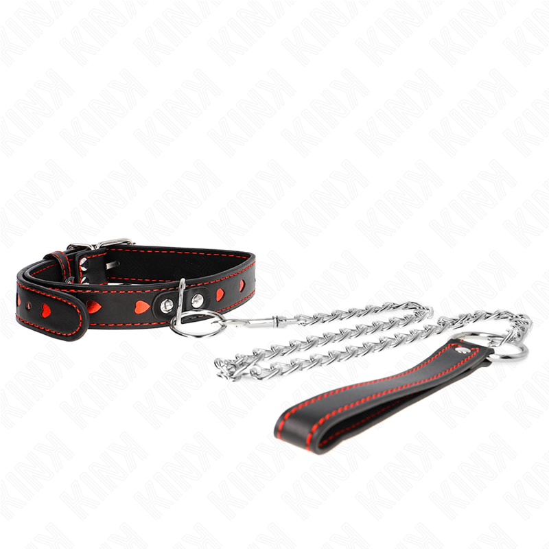 KINK - COLLANA CON CINTURINO 65 CM DETTAGLI CUORE 52,5 X 2,5 CM – Collane – foto 3