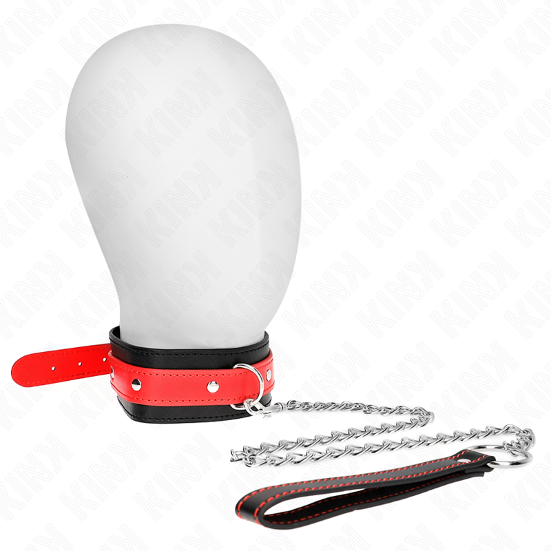 KINK - COLLANA CON CINTURINO ROSSO 65 CM REGOLABILE 36-43 CM X 5 CM – Collane