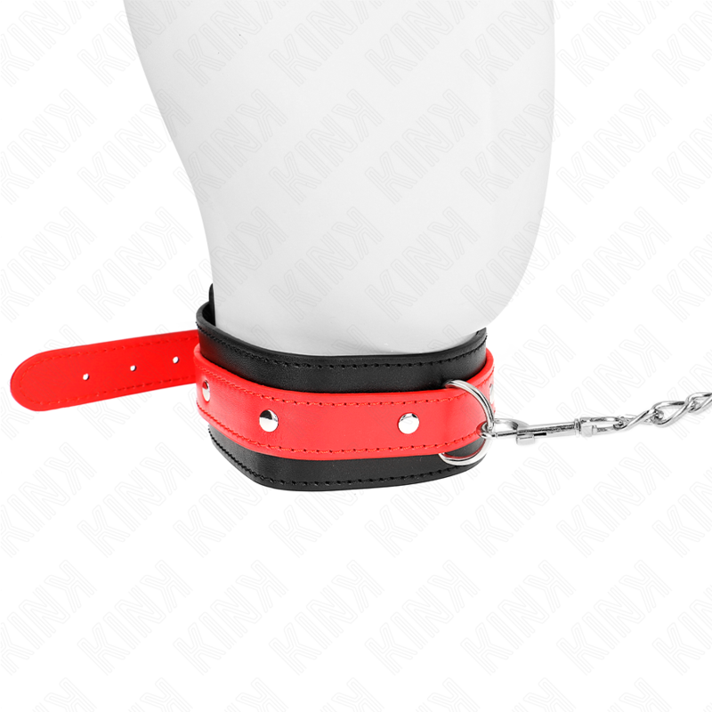 KINK - COLLANA CON CINTURINO ROSSO 65 CM REGOLABILE 36-43 CM X 5 CM – Collane – foto 3