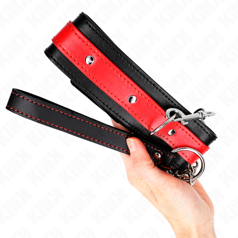 KINK - COLLANA CON CINTURINO ROSSO 65 CM REGOLABILE 36-43 CM X 5 CM – Collane – foto 4