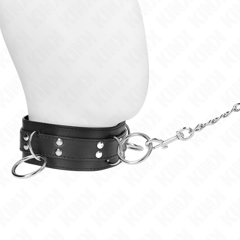 KINK - COLLANA SCHIAVITÙ 3 ANELLI CON CINTURINO 80 CM 53 X 5 CM – Collane – foto 2