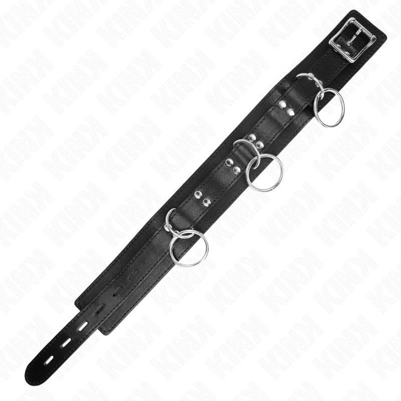 KINK - COLLANA SCHIAVITÙ 3 ANELLI CON CINTURINO 80 CM 53 X 5 CM – Collane – foto 6