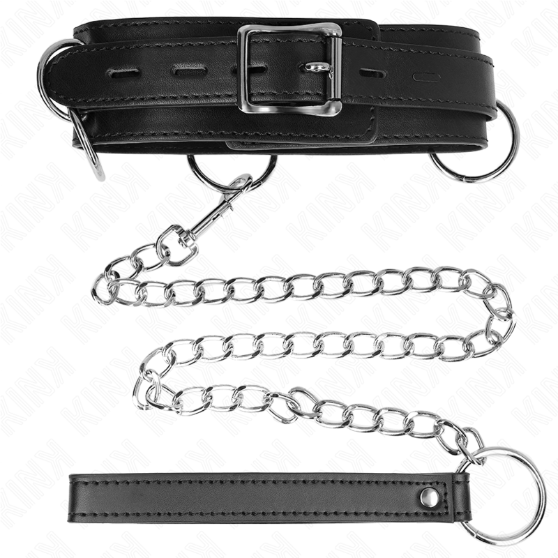 KINK - COLLANA SCHIAVITÙ 3 ANELLI CON CINTURINO 80 CM 53 X 5 CM – Collane – foto 4