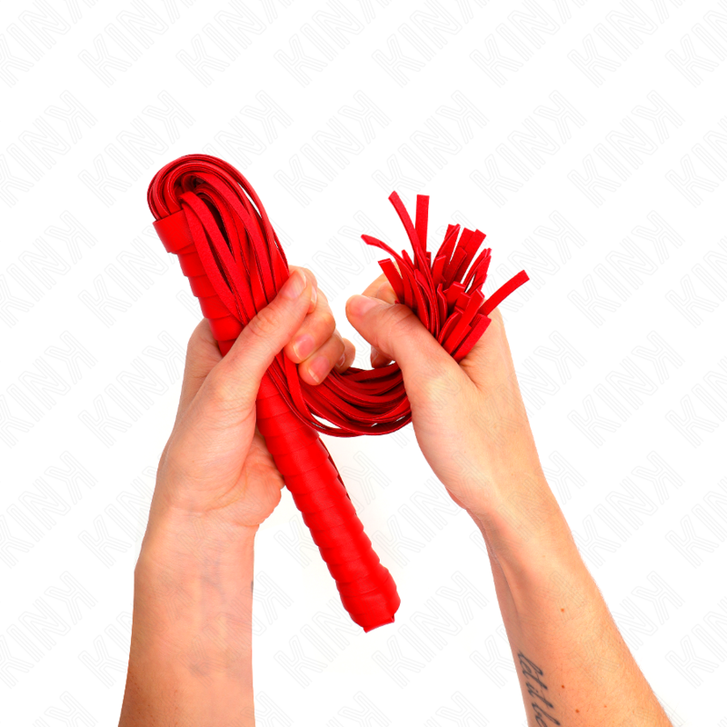 KINK - FRUSTA CON MANICO ROSSO STRUTTURATO 48,5 CM – Fruste BDSM – foto 3