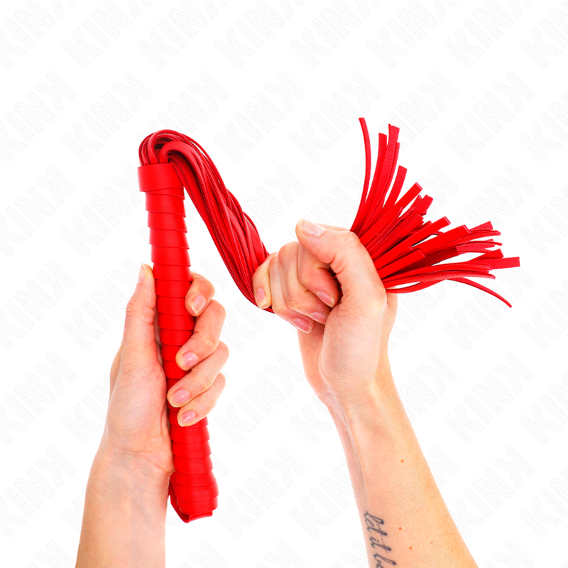 KINK - FRUSTA CON MANICO ROSSO STRUTTURATO 48,5 CM – Fruste BDSM