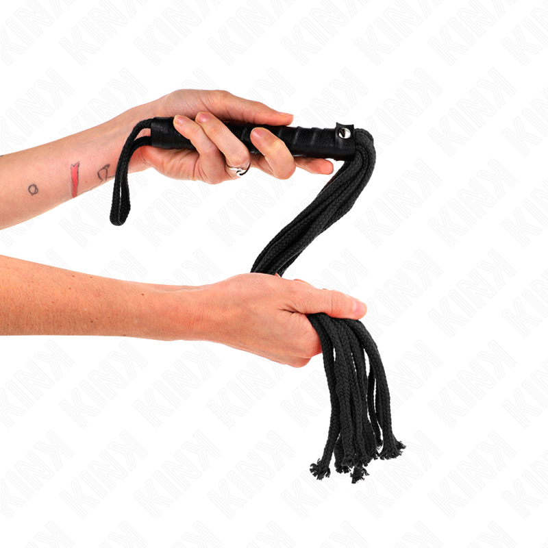KINK - FRUSTA IN CORDA NERA 56 CM – Fruste BDSM – foto 4