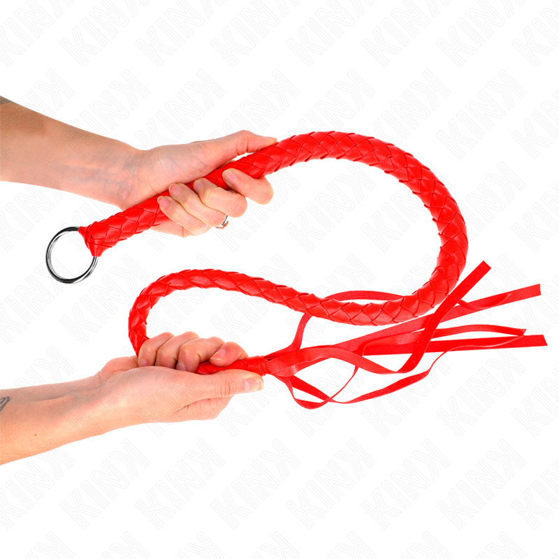 KINK - FRUSTA SERPENTE CON ANELLO MANO ROSSO 65 CM – Fruste BDSM – foto 3