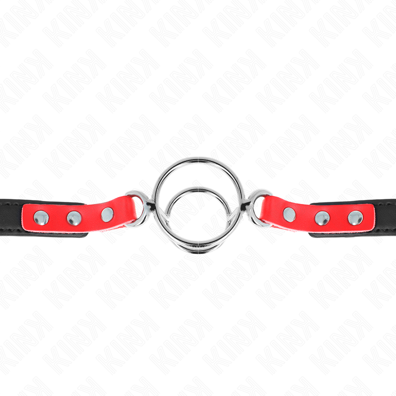 KINK - GAG CON O-RING MULTIPLI 4/4,8 CM ROSSO 38 X 56 CM – Mascelle – foto 4