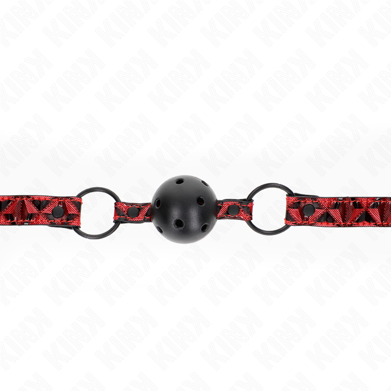 KINK - PALLA CON MOTIVO A DIAMANTI 4.5 CM GAG MODELLO 2 64.5 CM REGOLABILE 42-60 CM – Mascelle – foto 4