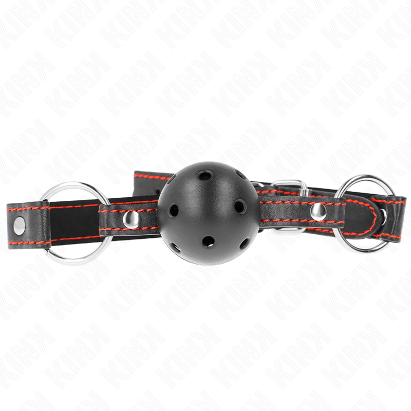 KINK - BALL GAG HOLLOW HARD NERO MODELLO 2 65 x 2,5 CM – Mascelle