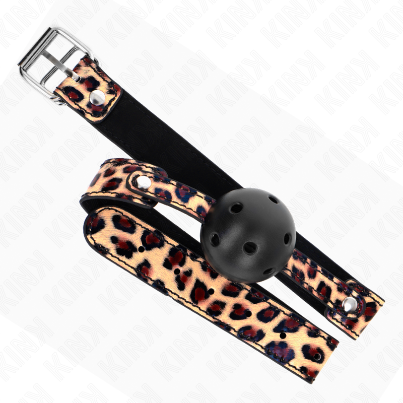 KINK - PALLA TRASPIRANTE LEOPARDO 4,5 CM BAVAGLIO 65 x 2,5 CM – Mascelle – foto 4