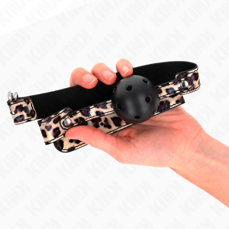 KINK - PALLA TRASPIRANTE LEOPARDO 4,5 CM BAVAGLIO 65 x 2,5 CM – Mascelle – foto 3