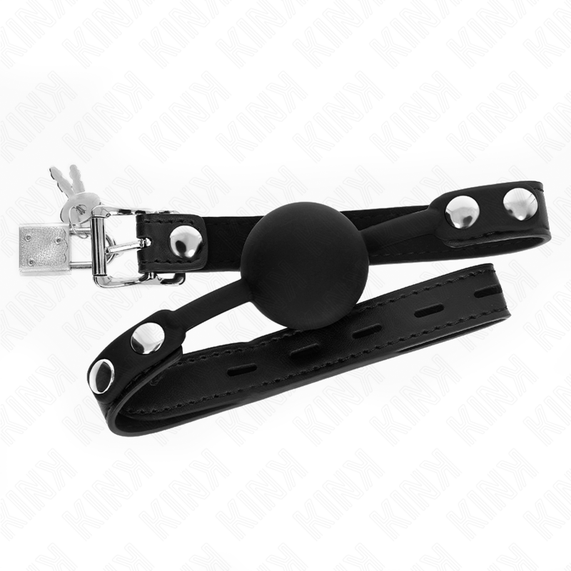 KINK - MODELLO 1 PALLA IN SILICONE 4 CM GAG CON SERRATURA 60 x 2 CM – Mascelle – foto 2