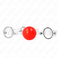 KINK - PALLA IN PVC TRASPARENTE ROSSA BAVAGLIO 4 CM REGOLABILE – Mascelle