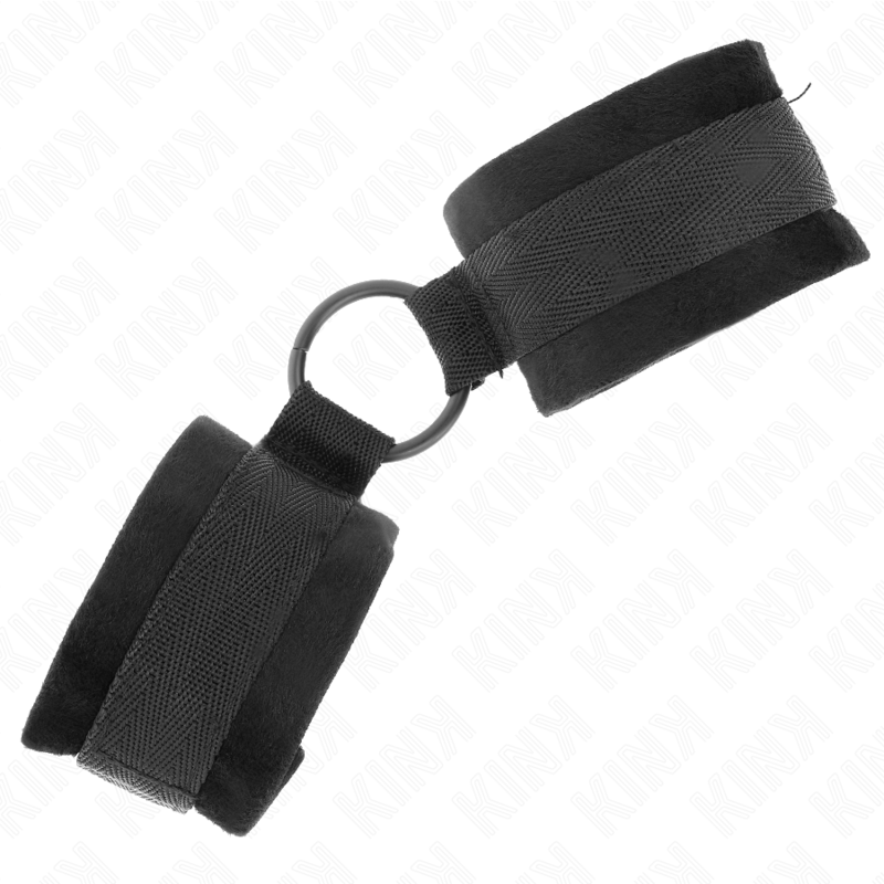KINK - POLSINI IN PELLICCIA PER PRINCIPIANTI 25 CM CON O-RING 4 CM NERO REGOLABILE 15-25 CM – Sistemare le manette – foto 3