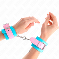 KINK - GRAZIOSI POGGIPOLSI BLU/ROSA REGOLABILI 16-28 CM X 5 CM – Sistemare le manette