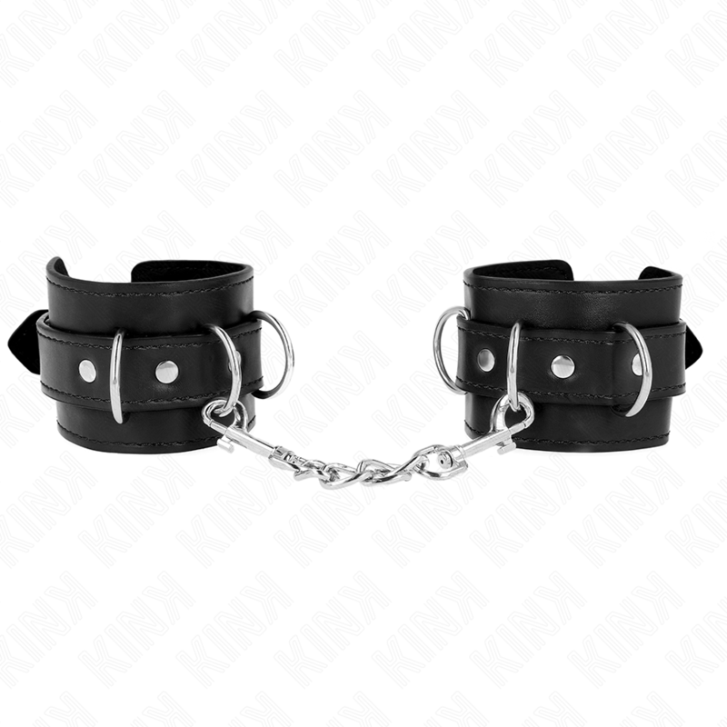 KINK - RESISTENZA DA POLSO CON 3 ANELLI A D REGOLABILE NERO 17,5-25 CM X 6 CM – Sistemare le manette – foto 2
