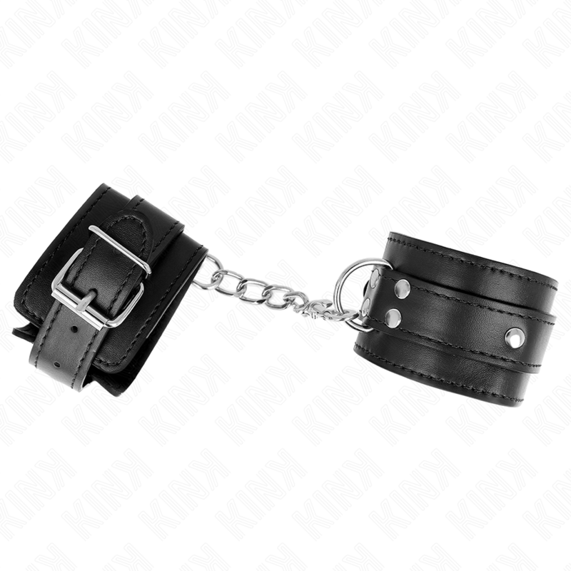 KINK - RESISTENZA DA POLSO CON 3 ANELLI A D REGOLABILE NERO 17,5-25 CM X 6 CM – Sistemare le manette – foto 3