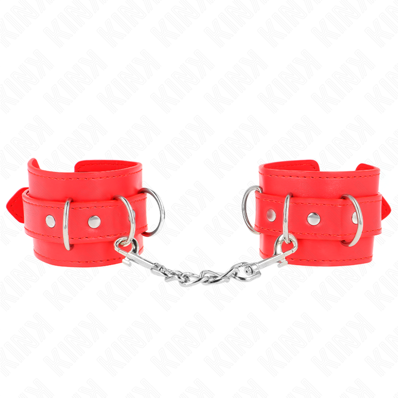 KINK - RESISTENZA DA POLSO CON 3 ANELLI A D REGOLABILE ROSSO 17,5-25 CM X 6 CM – Sistemare le manette – foto 2
