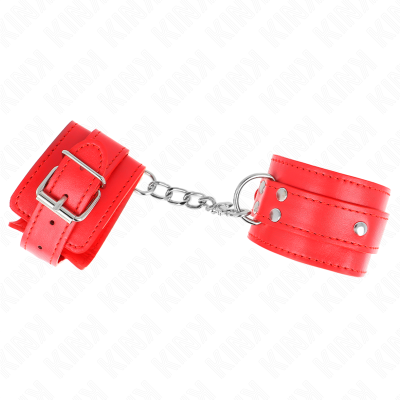 KINK - RESISTENZA DA POLSO CON 3 ANELLI A D REGOLABILE ROSSO 17,5-25 CM X 6 CM – Sistemare le manette – foto 3