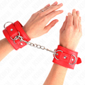 KINK - RESISTENZA DA POLSO CON 3 ANELLI A D REGOLABILE ROSSO 17,5-25 CM X 6 CM – Sistemare le manette