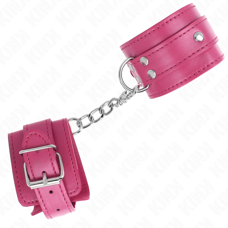 KINK - RESISTENZA DA POLSO CON 3 ANELLI A D REGOLABILE ROSA 17.5-25 CM X 6 CM – Sistemare le manette – foto 3